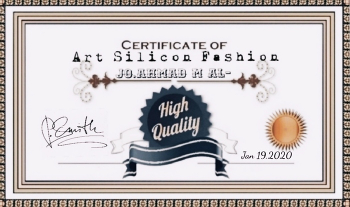 Certyficate Jo.Filip Fashion Art Silicon