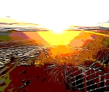 Wonderful sunset at the beach