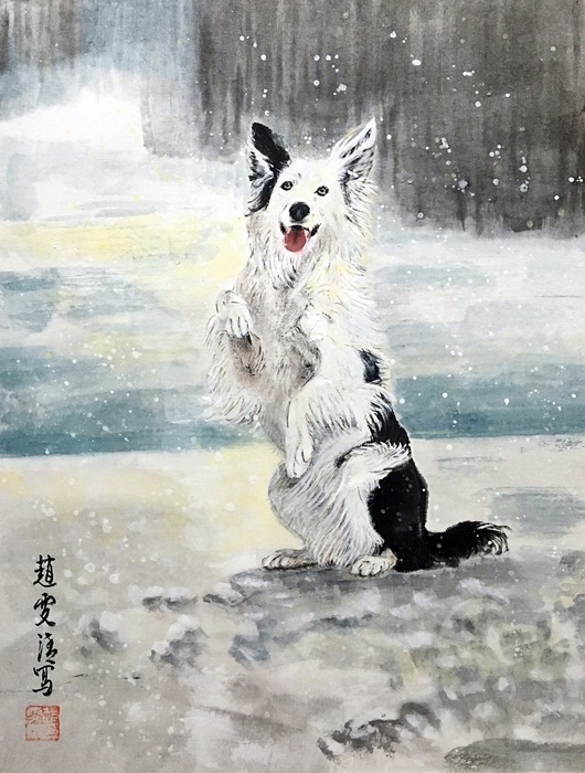 Happy Puppy in the Snow