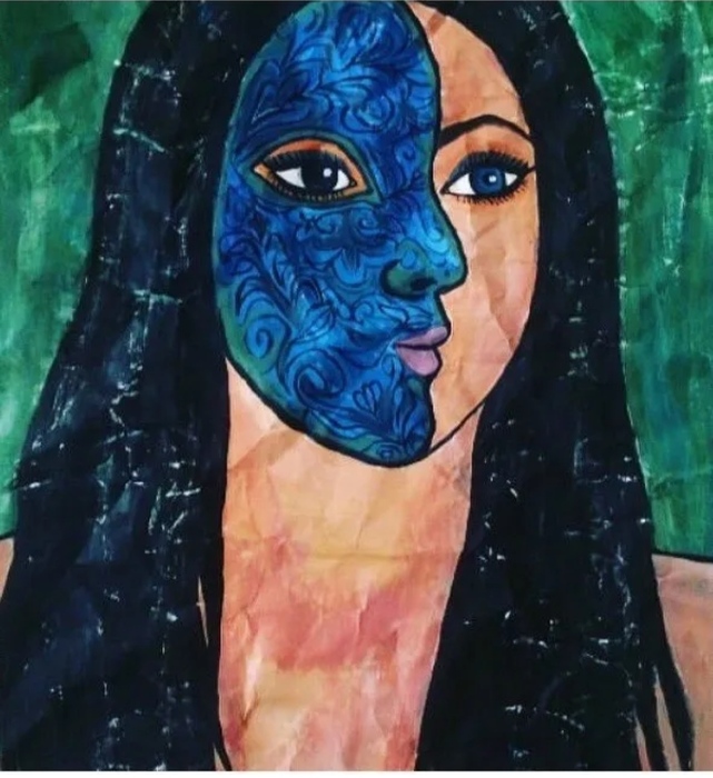 The blue mask 