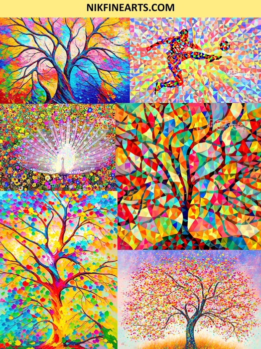 MIX OF PAINTINGS BY NIK TOD