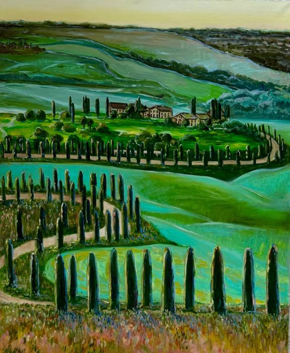 Painting : "Tuscany. The Drunken Road"