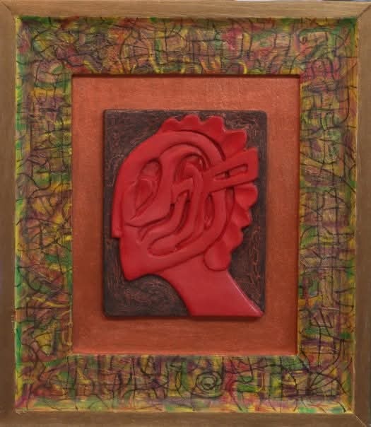My wooden relief "Red Head".