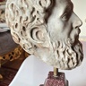 Marcus Aurelius Imperial Porphyry Base  Marble head - Byzantine Provenance
