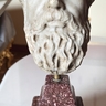 Marcus Aurelius Imperial Porphyry Base  Marble head - Byzantine Provenance