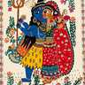 Ardhnarishwar kalamkari art