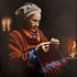 Grandmother Knotting Her Shaw