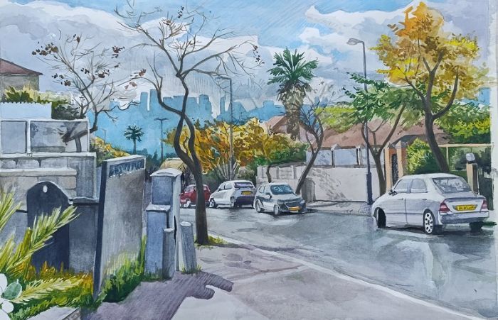 Bella Meriin, Oil on canvas, 30 by 42 cm