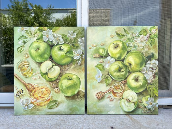  Alisa Cherkun Drukman, Diptych, Oil on canvas, 50 by 40 cm X2