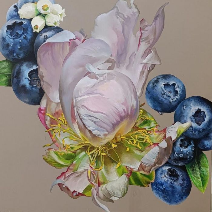 Bella Meriin, Oil on canvas, 100 by 100 cm by Yotzrim-Israeli Art Gallery