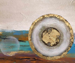 "Armonia Dorata, Il Sole Materico tra Calligrafia del Tempo"