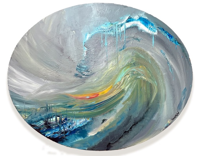 Shani Shtalryd, Acrilyc on canvas, Diameter 40 cm