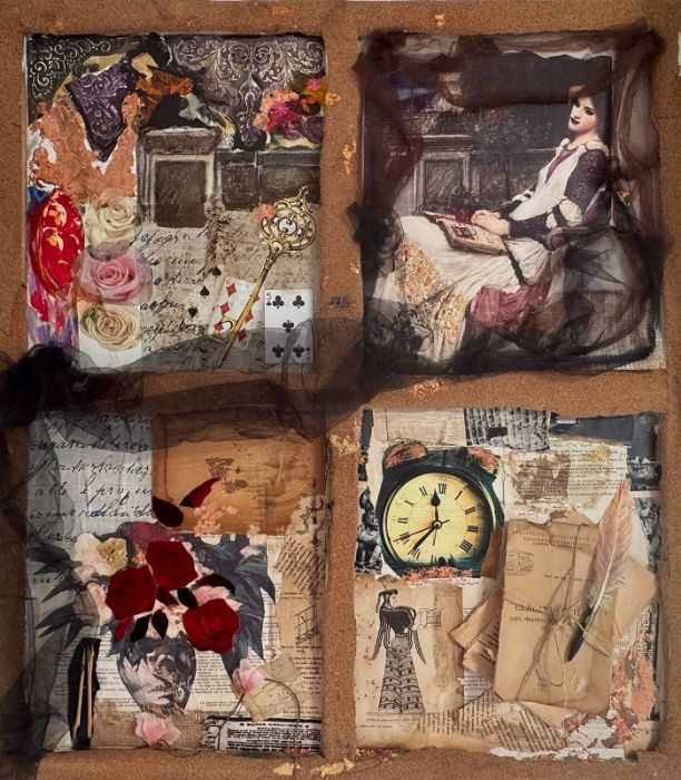 Sylvana Shefer - Collage on cardboard, 80 by 90 cm