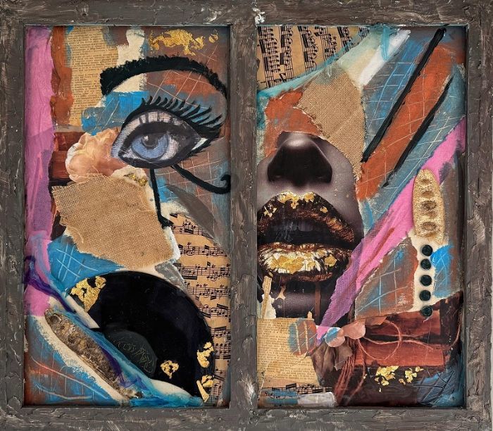 Sylvana Shefer - Collage on cardboard, 70 by 80 cm