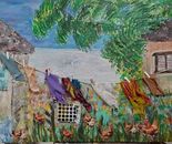 Sylvana Shefer - Collage on canvas, 70 by 140 cm