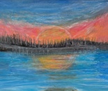 Winter Dream Sunset by Laura Bernardeschi Nelson 