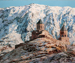 Georgia. Trinity Church in Gergeti