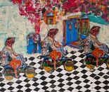 Sylvana Shefer - Collage on canvas, 50 by 65 cm