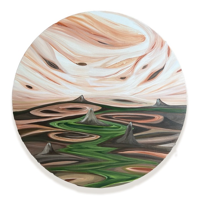  Shani Shtalryd, Acrilyc on canvas, Diameter 90 cm