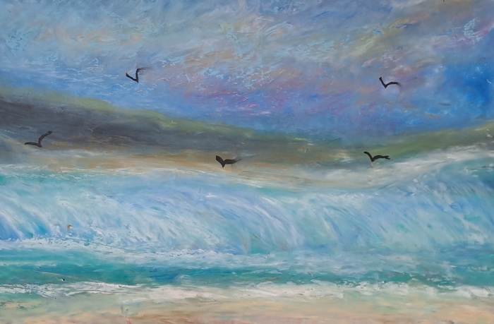 Winter Waves of Northumbria by Laura Bernardeschi Nelson