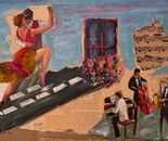  Sylvana Shefer - Collage on canvas, 50 by 65 cm