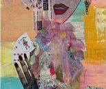Sylvana Shefer - Collage on cardboard, 120 by 50 cm