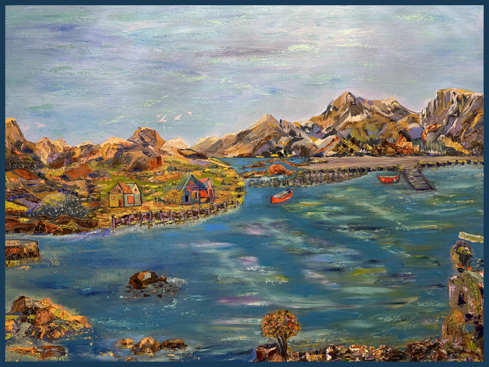 Observer Across Blue Lake