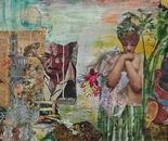 Sylvana Shefer - Collage on canvas, 60 by 147 cm