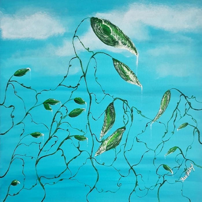 Shani Shtalryd, Acrilyc on canvas, 40 by 40 cm by Yotzrim-Israeli Art Gallery