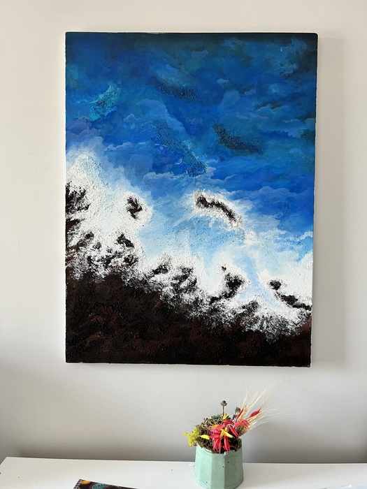 Acrylic & texture on canvas by Sevra Nur Maden