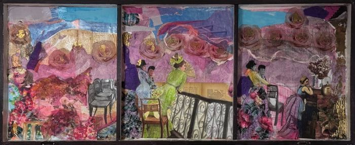 Sylvana Shefer - Collage on canvas, 70 by 120 cm