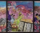 Sylvana Shefer - Collage on canvas, 70 by 120 cm