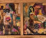 Sylvana Shefer - Collage on cardboard, 60 by 120 cm