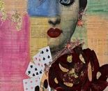 Sylvana Shefer - Collage on canvas, 120 by 60 cm