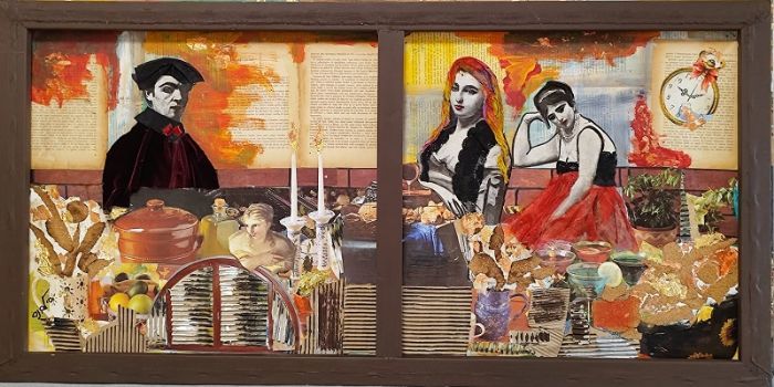  Sylvana Shefer - Collage on canvas, 60 by 120 cm