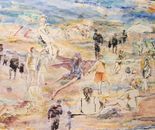 Miriam Sigal- Derlich, Collage, ink and acrylic on canvas, 60 by 80 cm