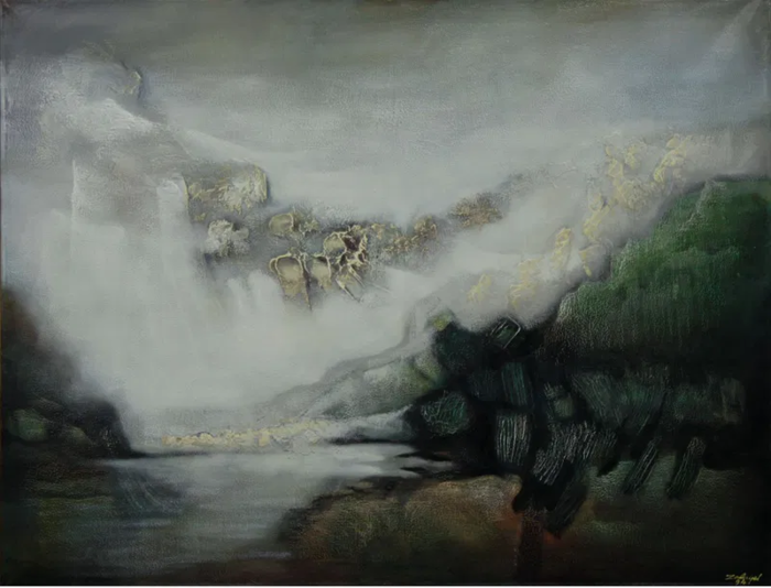 Zalayet Nessim, Oil on canvas, 80 by 112 cm by Yotzrim-Israeli Art Gallery