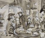 Miriam Sigal- Derlich, Charcoal/ink on paper, 40 by 55 cm,