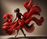 “The Dance of Crimson Waves”