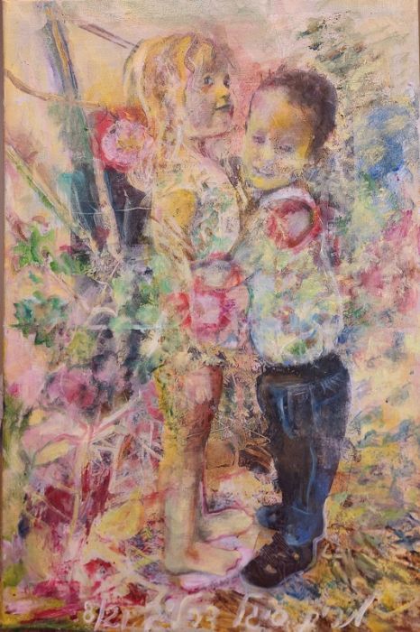 Miriam Sigal- Derlich, Acrylic and print on canvas, 60 by 40 cm