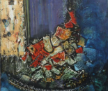 Zalayet Nessim, Acrylic on canvas, 80 by 70 cm