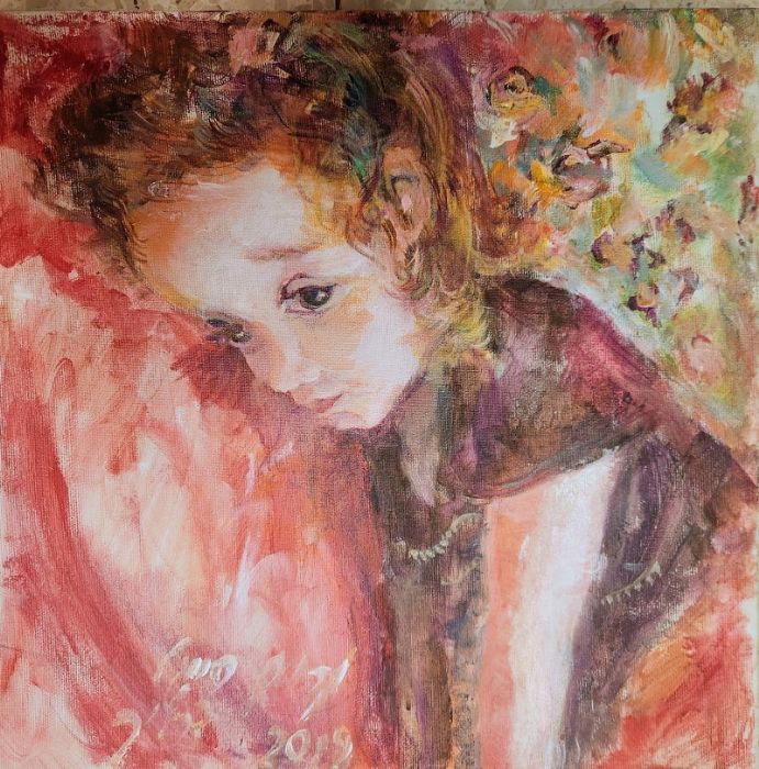 Miriam Sigal- Derlich,  Acrylic on canvas, 35 by 35 cm by Yotzrim-Israeli Art Gallery