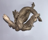 Winged Lady Angel in Nude Bronze