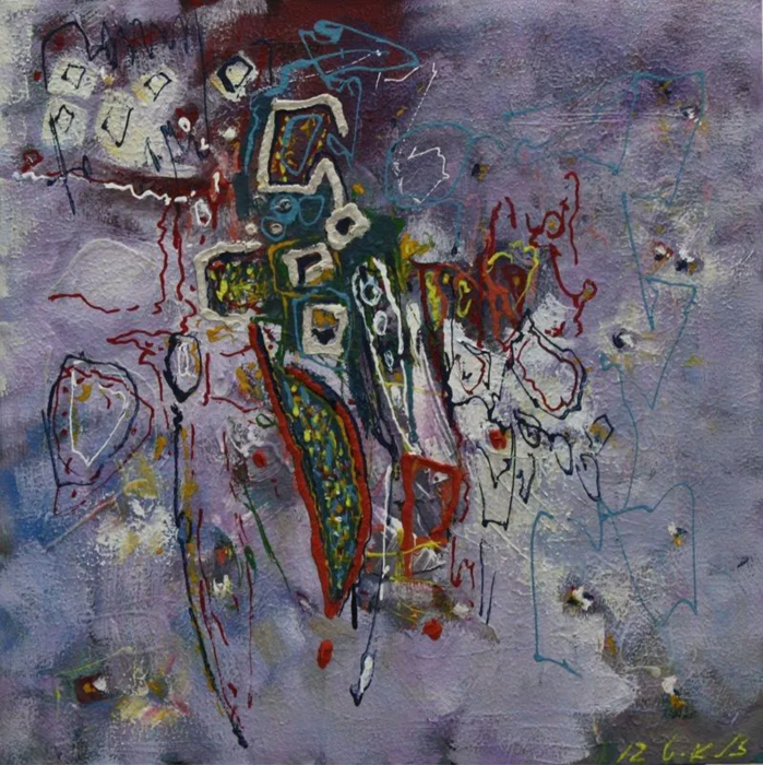 Zalayet Nessim, Acrylic on canvas, 60 by 60 cm by Yotzrim-Israeli Art Gallery