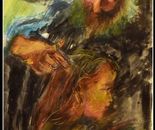 Miriam Sigal- Derlich,  Dry pastel on paper, 42 by 33 cm, with frame 52.5 by 42 cm