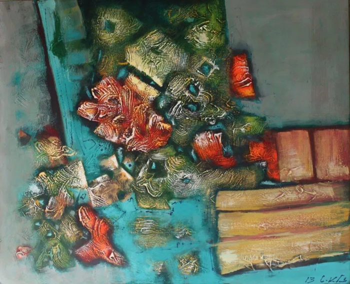 Zalayet Nessim, Acrylic on canvas, 82 by 100 cm