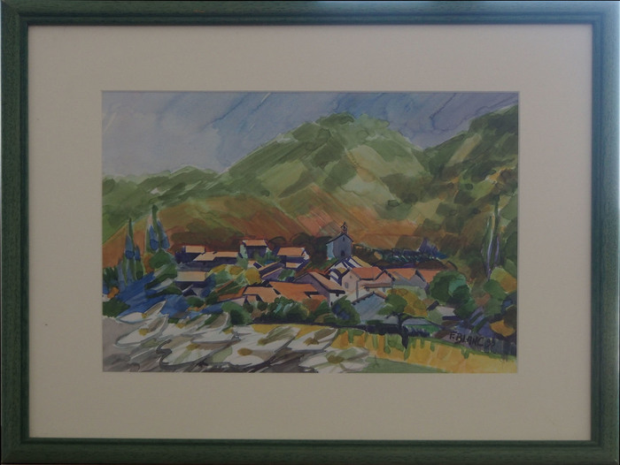 Village au pied des montagnes, Hautes-Alpes