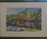 Village au pied des montagnes, Hautes-Alpes