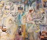 Miriam Sigal- Derlich, Collage and ink and acrylic on canvas, 60 by 80 cm