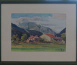 Maisons dans une vallée près de Montmaur, Hautes-Alpes